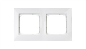 Simon 54 Premium Ramka Podwójna Biała Dr2/11