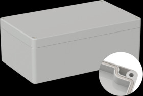 Industrial housing, 200 x 120 x 75 mm, IP66, light gray