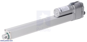 Pololu Glideforce MD122012-P Medium-Duty Linear Actuator with Feedback: 100kgf, 12" Stroke (11.8" Usable), 0.58"/s, 12V