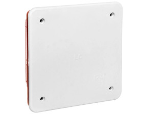 Puszka podtynkowa z pokrywą seria 350 92x92x45 czerwony-biały EC350C1