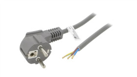 S4-3/07/1.5Gy Kabel Cee 7/7 (E/F) Wtyk Kątowy, Przewody Pvc 1,5M Szary 10A