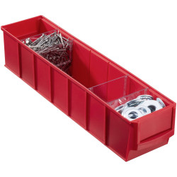 Allit 456541 Regal-Industriebox Storage Bin L400xW91xH81mm Red 1pc