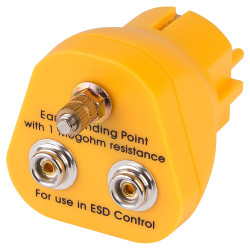 Antistat 070-0016F Euro Bonding Plug Triple 2 x 10mm Studs 1 x 5mm Binding Post