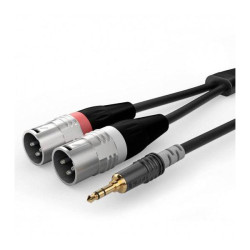 Sommer Cable HBA-3SM2-0300 Audio Adapter Black 3.00 m 3-pin XLR to 3.5mm Jack