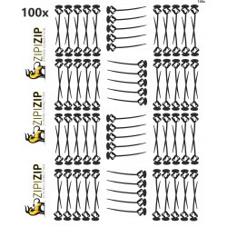 100x ZipiZip uniwersalny kołek mocujący spinka samochodowa Zipi zip