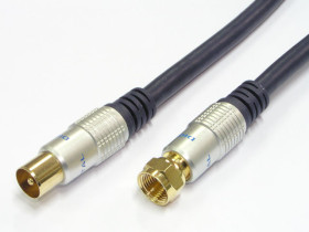 Kabel wtyk antenowy IEC - wtyk F AK60 Vitalco 1m