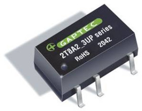 Gaptec 2T8A2_0305S3UP Przetwornica DC/DC 2T8A2_3UP, SMD-8 (5 Pins), 2 W, 400 mA, 1 szt.