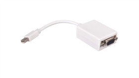 Kabel Adapter Minidisplayport 1.1A Typ Minidp/Vga, M/Ż Biały 0,15M
