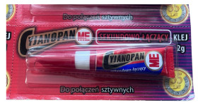 Klej błyskawiczny CYJANOPAN ME do połączeń sztywnych 2g