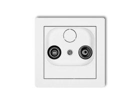 DECO Gniazdo antenowe RTV końcowe 2dB biały DG2K KARLIK