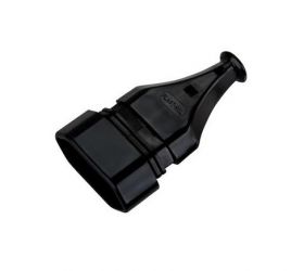 Gniazdo wtyczkowe przenośne płaskie czarne