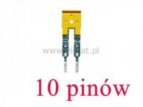 Mostek poprzeczny 10-torowy, raster 3,5mm żółty