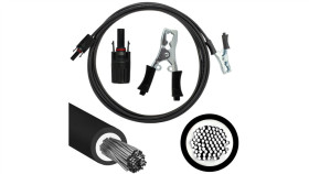 Kabel Przyłączeniowy Z Wtykami Typu Krokodyl 40A - Mc4 4Mm2 Czarny /3M/