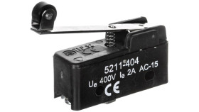 Wyłącznik Krańcowy Miniaturowy 1Co Z Rolką Wzdłuż Dźwigni W0-5211-404