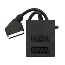 SCART rozgałęźnik 2 gniazda z przełącznikiem