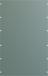 Blind plate, aluminum, 17 U, gray, PBPA19029GY2