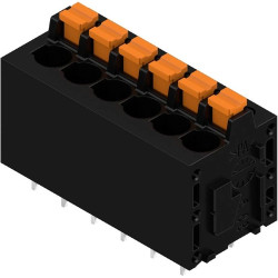 PCB terminal, 6 pole, pitch 5.08 mm, straight, black, 1426110000