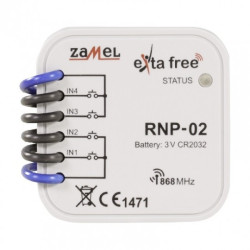 Exta Free - Radiowy nadajnik puszkowy 4-kanałowy bateryjny 3V - RNP-02