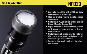 NiteCore NITNFD23 Dyfuzor MT1A, MT2A, MT1C i latarki o Ø 23 mm
