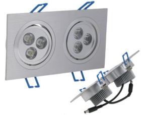 Oprawa sufitowa LED 6x1W; ciepły biały