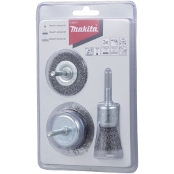Makita D-66070 Round brushes set 3-piece Steel Wire Cups &amp; Brushes Abrasives