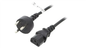 Sn42-3/07/2Bk Kabel De2-13R (K) Wtyk, Iec C13 Żeński Pvc 2M Czarny 10A 250V