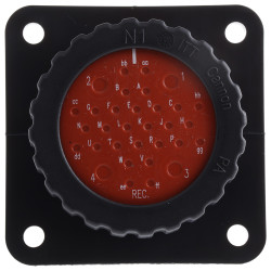 Złącze wielostykowe przemysłowe 32-pinowe, panelowe Gniazdo ITT Cannon