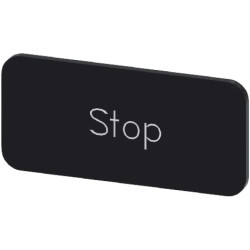 Etykieta samoprzylepna 12,5x27mm czarna biała inskrypcja /Stop/ SIRIUS ACT 3SU1900-0AC16-0DS0 /10szt./