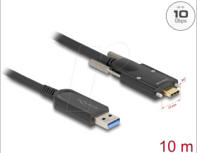 83206 Optical USB 3.1 cable, A plug to C plug, 10 m