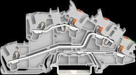 2203-7545 Multi-level installation terminal block, 2.5 mm², L/L/PE, grey