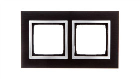 Simon 54 Nature Ramka Podwójna Metal Inox Yin Drn2/78