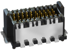 Pin header, 20 pole, pitch 0.8 mm, straight, black, 405-52120-51