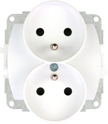 GPR-2z, Gniazdo podwójne do ramki z uziemieniem,