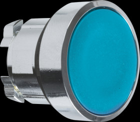 ZB4BH06 Pushbutton, front panel, Harmony XB4, 22 mm, blue, latching