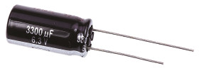 Kondensator 3300μF 6.3V dc Radialny, Otwór przelotowy Panasonic roztaw: 5mm 10 (Dia.) x 20mm