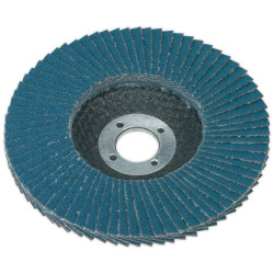 Sealey FD10060 Flap Disc Zirconium &#xD8;100mm 16mm Bore 60grit