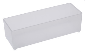 Skrzynka z przegródkami szerokość: 55mm wysokość: 47mm głębokość: 157mm PP Przezroczysty