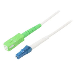 SCA-LCU/OS2-150WH Patch cord światłowodowy OS2 LC/UPC,SC/APC 15m LSZH biały