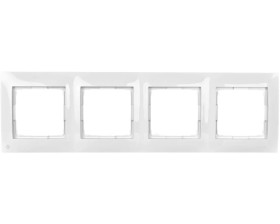 Simon 54 Premium Ramka poczwórna antybakteryjna biała DR4/AB11