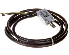 Wyłącznik krańcowy trzpień wciskany z rolką, rolka metalowa, obudowa metalowa, IP67, z przewodem 2 m, 1R 1Z migowe KPB2S11