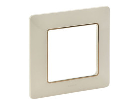 VALENA LIFE Ramka 1 pojedyncza kremowa/złota 754061 LEGRAND