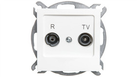 As Gniazdo Antenowe Rtv Przelotowe 16Db Ecru Gpa-16Gp/M/27