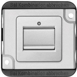 Przełącznik krzyżowy Płytka przycisku Merten MEG3117-7060, srebrny