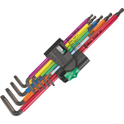 Wera 05024480001 967 TX XL TORX&#xAE; HF Multicolour BL Long L-Key Set TX 8-40 9pc