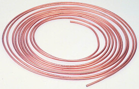 Rura miedziana Ø 9.5 mm OD długość 10 m 77 bar RS PRO