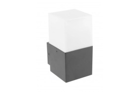 Oprawa ogrodowa LARGO-AU,E27,MAX.15W,IP44,AC220-240V,50-60Hz,kinkiet prosty górny,grafit