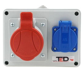 Rozdzielnica budowlana RS-06 16A/5P + Gs 230V 06.165