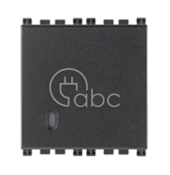 Przycisk dzwonkowy, NO, 10 A, 2M, antracyt, 19008.2