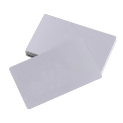 Wizytówki aluminiowe srebrne (100 szt.) – karty do testów i grawerowania na laserze Fiber, CO2, UV