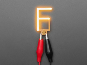 Adafruit Alphabet LED Filament - Warm White Letter "F"